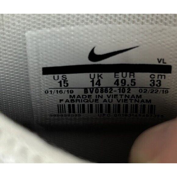 Nike Alpha Huarache 7 Lacrosse Cleats Mens Syracuse Orange Football CUSE Size 15 - Picture 16 of 16